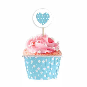 

Blue Polka Dot Muffin Cupcake Mini Cake Mould Capsule Decoration Set 40lı