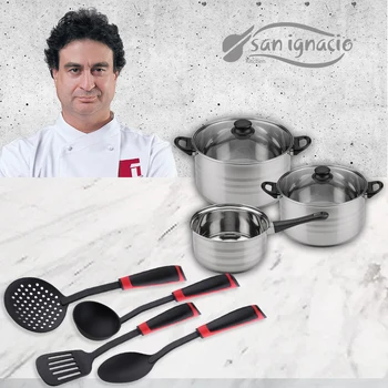 

Cookware 5 pieces in stainless steel and nylon kitchen supplies SAN ignacio collection toledo