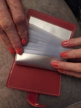 Tarjetero delgado de cuero PU para mujer, 26 tarjetas, tarjetero, monedero