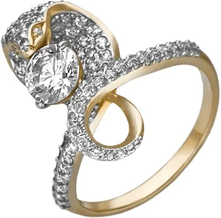 

Yuz platinum red gold cubic zirconia ring