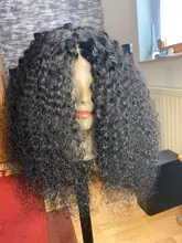 RESHINE-Peluca de pelo rizado de Mongolia, cabello humano con encaje frontal 13x4, 180%, 13x6, cierre de encaje rizado, prearrancado