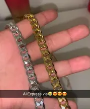 IngeSight.Z-gargantilla gruesa cubana de Color dorado para mujer, Collar Punk, Miami, minimalista, joyería