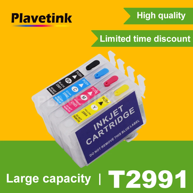 Plavetink T2991 XL Заправляемый картридж совместимый для Epson T2991XL Expression Home XP-245 XP-247 XP-342 XP-345