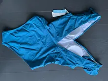 One-Piece Swimsuit Bathing-Suits Ruched Monokini CUPSHE Teal Ruffle Girl Green Beach