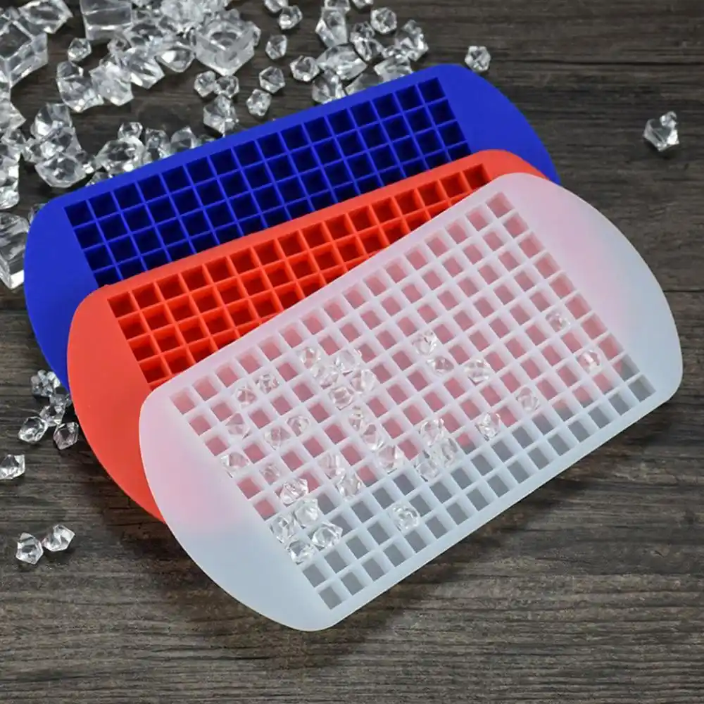 Silicone 160 Ice Cube Small Cube Ice Cube Crushed Ice Maker Silicone Ice Film Small Ice Cube Tray Ice Mold Ice Cream Sticks Aliexpress