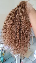 De color marrón rizado pelucas delanteras de encaje 200% 13x4 frente de encaje pelucas de cabello humano para las mujeres Remy brasileño pelucas de cabello humano Preplucked