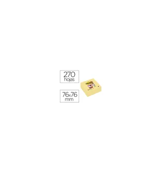 

Adhesive notepad remove and POST-IT SUPER STICKY 76X76 MM cube with 270 sheets canary yellow