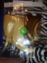 AliLeader Limpio frente falso pinza con flecos en flequillo postizo con de pelo sintético de alta temperatura