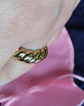 Anillos irregulares de croissant para mujer, Anillos geométricos circulares gruesas con texturas minimalistas, joyería 2021