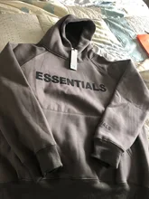 Sudadera con capucha para hombre y mujer, con estampado de letras reflectantes, bordada, de algodón, 100%