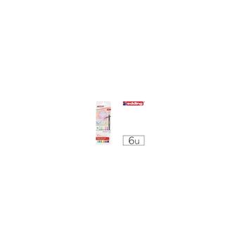 

Marker EDDING tip fiber 1200 PASTEL round tip 1 MM case 6 pcs Assorted Colors