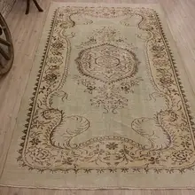 Бежевый шерстяной ковер, Анатолий дизайн цветочный ковер, бежевый натуральный коврик ручной работы, аксессуары для дома 2307