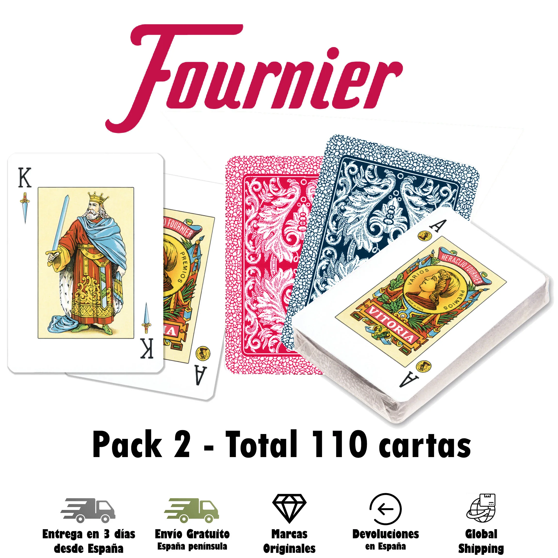 40 cartes espagnoles - Jeux classiques et traditionnels