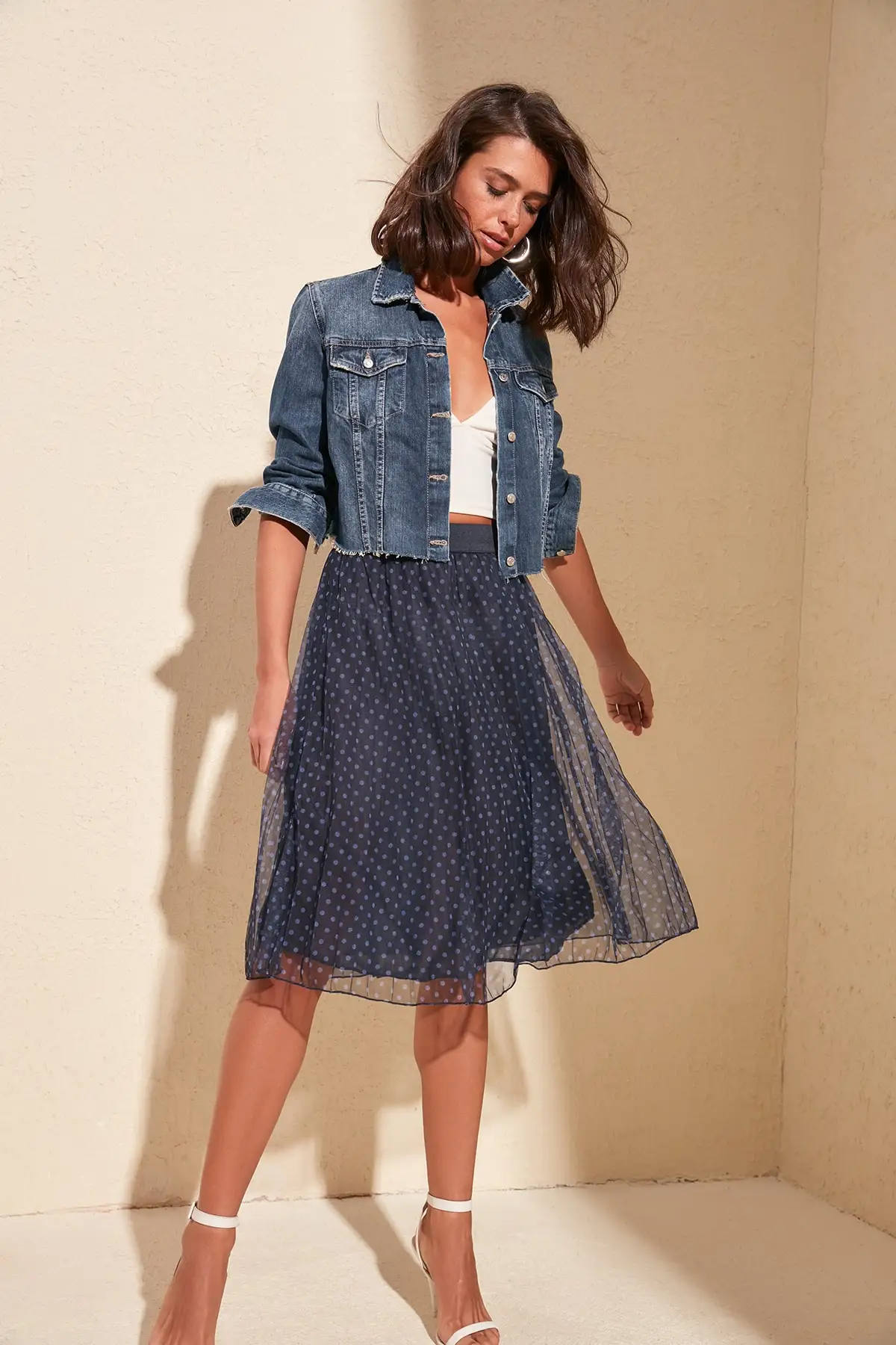 Газовая трикотажная юбка TWOSS20ET0123 | Женская одежда