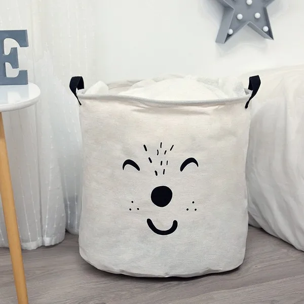 Корзина для белья детская белая 111843