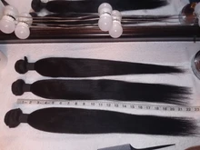 Brasileño luz Yaki recta mechones 100% extensiones de cabello humano mechones para las mujeres negras rizado extensión del pelo Remy armadura del pelo