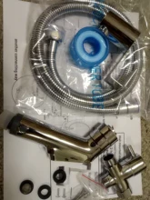 Faucet Hose Tank-Hooked-Holder Shower-Sprayer T-Adapter Bidet Toilet Bathroom Brass Easy-Install