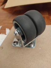 Casters Wheels Trolley Swivel Brake Soft-Rubber-Roller NAIERDI Heavy-Duty Platform 2inch