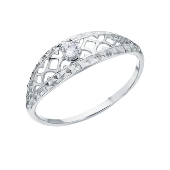 

Silver ring with cubic zirconia sunlight sample 925