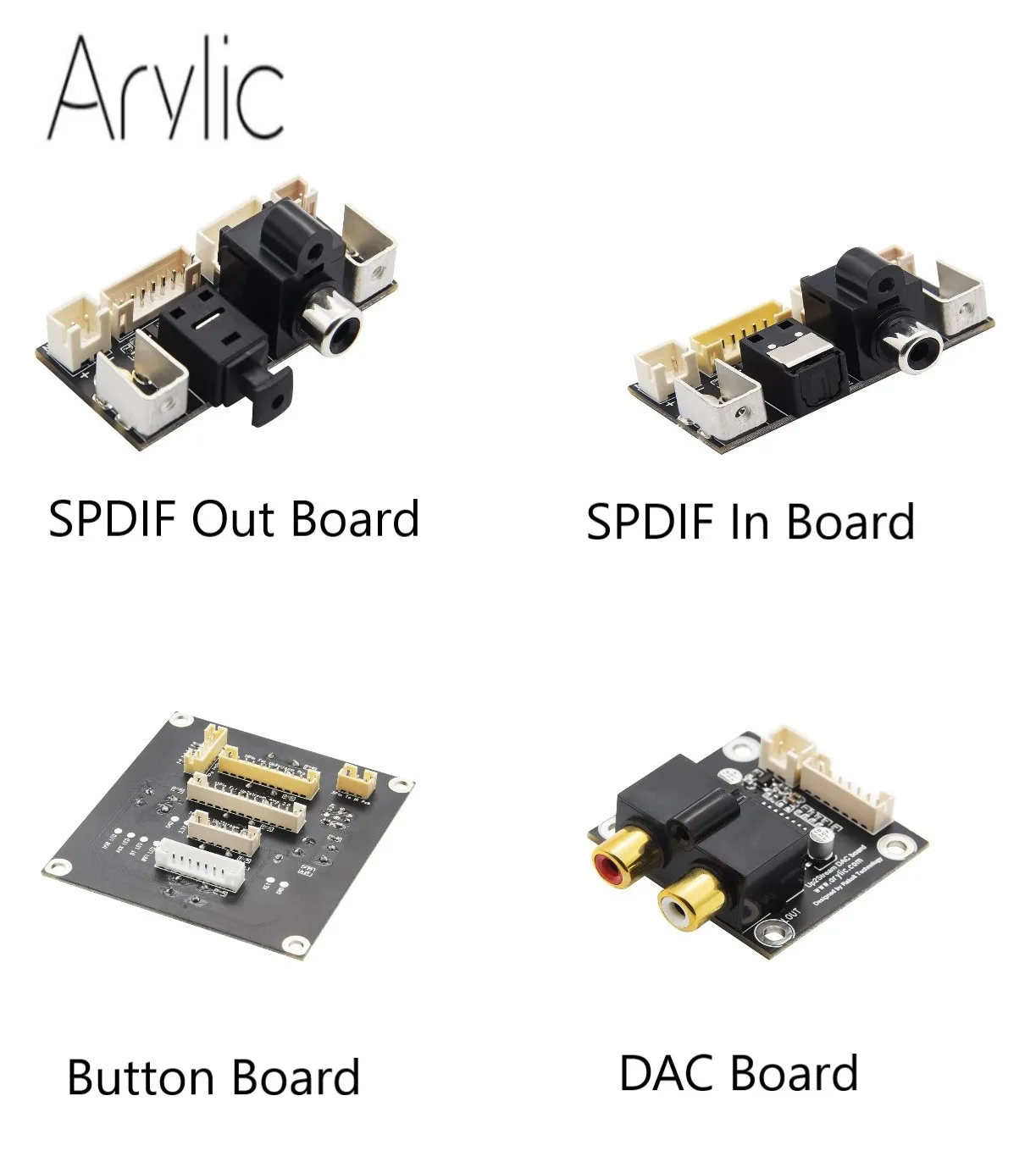Arylic Expansion Boards Digital Interface Module DAC Board Optical input DAC decoder board 24bit 192K SPDIF In/Out audio decoder