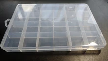 Yidensy-caja de almacenamiento de plástico transparente, caja cuadrada ajustable con ranura de 10/24 para joyas, cuentas, pendientes, organizador, 1 Uds.