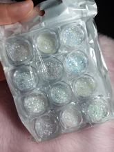 12 unids/set uñas polvo escamas iridiscentes lentejuelas oro plata Super brillante lentejuelas uñas artísticas manicura Decoración