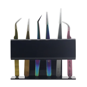 

NEWCOME 1Set Tweezers Storage Holder For Eyelash Extension Acrylic Tweezers Pen Rack Display Stand Grafting Eyelash Makeup Tool