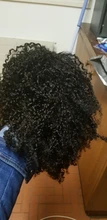 Rizado rizado Afro peluca con flequillo completo máquina cuero cabelludo peluca superior 200 de densidad Remy corto brasileño rizado pelucas de cabello humano Xcsunny