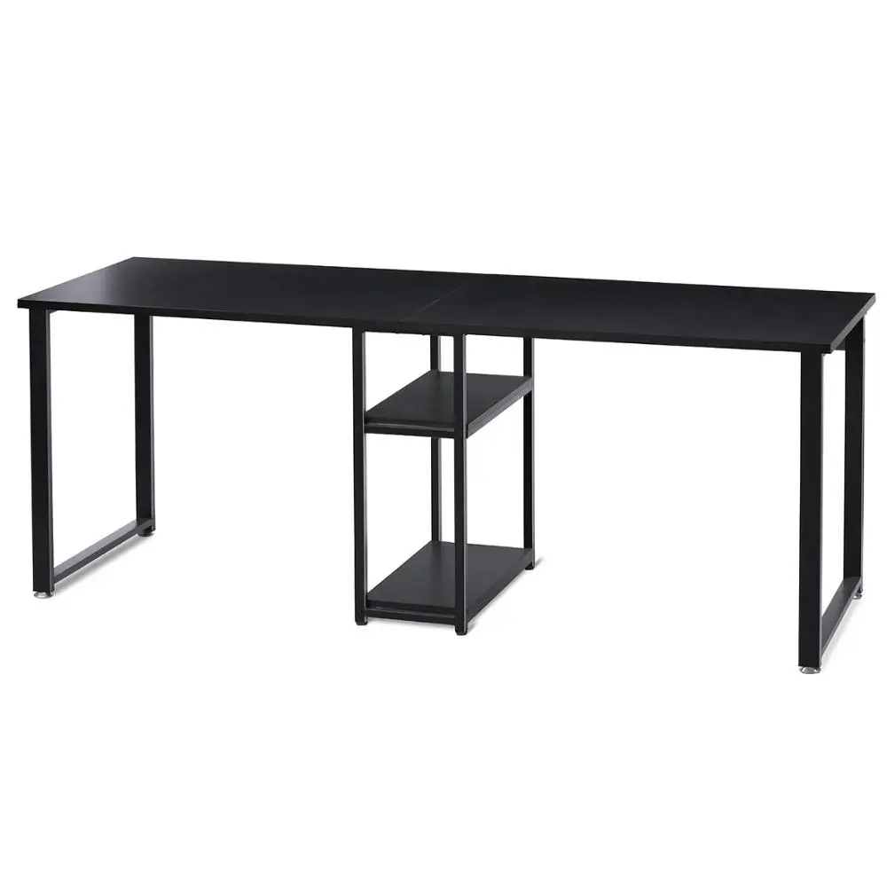 

Double Workstation Desk 78 inches Dual Desk Two Person Computer Desk with Storage Extra Large Home Office Writing Desk