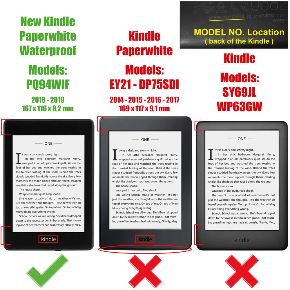 OcioDual чехол Электронная книга для нового Kindle Paperwhite Gen.10th Магнитная застежка Скрытая функция Иман черный