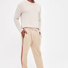 Trendyol бежевый мужской с карманами в полоску Beli Wheel новые спортивные штаны TMNAW20EA0067