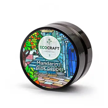 

Face cream for dry and sensitive face skin with Ana acids and vitamins Mandarin and pink pepper