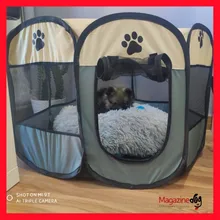 Caseta portátil de exteriores para mascotas, casa para perros, gatos grandes y pequeños, corral de juego plegable para interiores, jaula para sala de partos