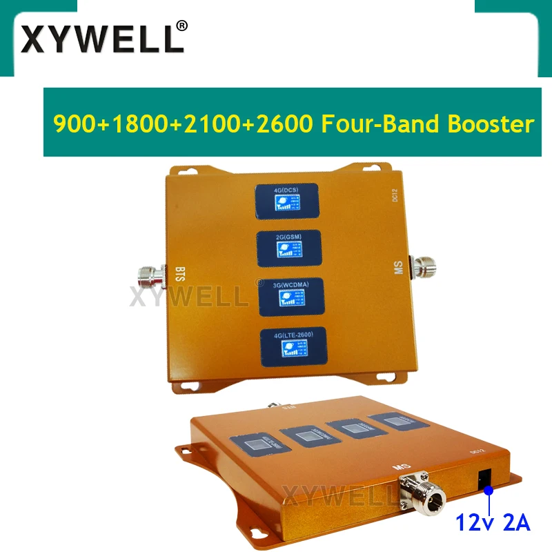 Hot! 900 1800 2100 2600mhz Cell Phone Booster Four