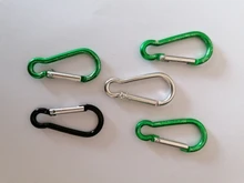 1/5/10 Uds mosquetón de escalada con botón Camping senderismo gancho al aire libre deportes de múltiples colores de aluminio hebilla de seguridad llavero