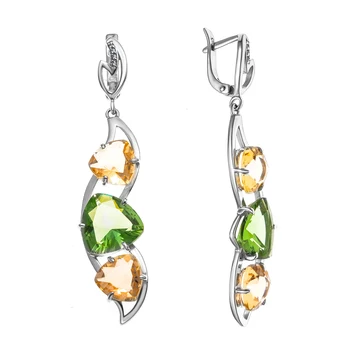 

Silver earrings with alpanite