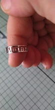 Anillos grabados con letras para mujer y hombre, sortija personalizada de compromiso, boda, acero inoxidable, hueco de oro, regalo personalizado, Metal