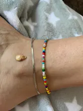 Pulsera tobillera con cuentas de cristal para mujer, tobillera colorida, cadena de Color dorado y plateado, Bohemia, joyería para pies de playa