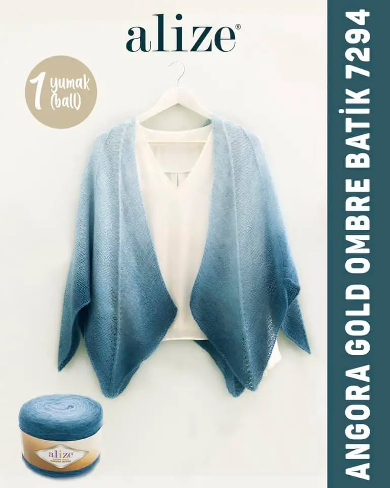 Alize Angora Gold Ombre Batik Золотой Омбре батик из ангоры пряжа для торта (Бесплатная