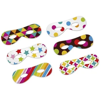 

Pack 100 mask party print for birthday party decoration, communions, anniversaries, kids