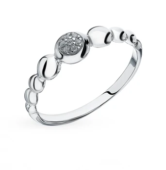 

Silver ring with cubic zirconia sunlight sample 925