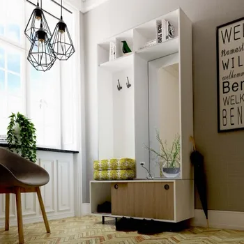 

Hall Cabinet Coat Rack Lacquered Spring