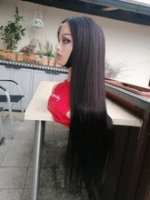 Extensiones de cabello humano peruano no Remy 1B, pelo liso con cierre de encaje, 4 Uds.