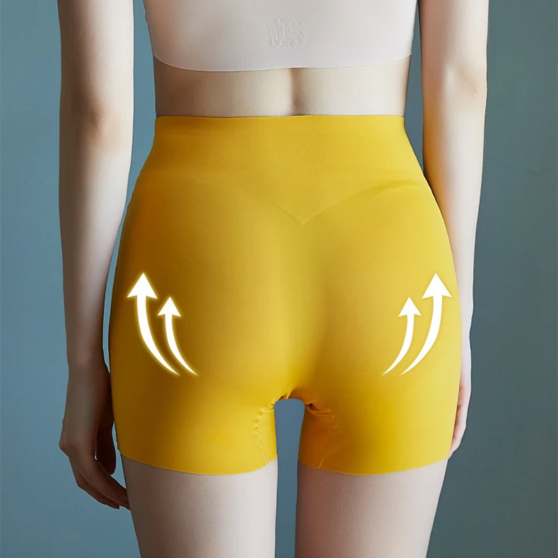 High Waist Underwear Safety Shorts High Waist Shorts High Waist Panties Seamless Panties Safety Pants Flarixa 2PCS 3 In 1 Women's