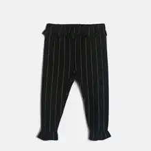 Coton Kids/черные полосатые спортивные штаны для маленьких девочек