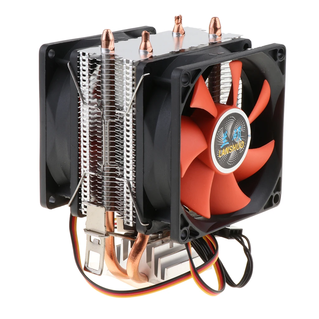 CPU Air Cooler Dual-tower se 2 heatpipe, DC 12V 80mm chladicí ventilátor pro AMD