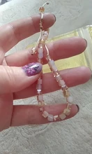 Pulsera con cuentas de cristal para mujer, longitud ajustable, 1 Uds., joyería hecha a mano