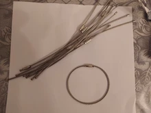 10 uds/1,5/2mm llavero EDC Etiqueta de cuerda de alambre de acero inoxidable lazo de Cable tornillo dispositivo de bloqueo clave llavero círculo campamento utensilio para colgar