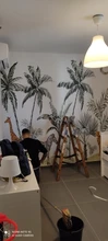 3D Wallpaper Mural Animals Nordic Tropical-Plants Custom Hand-Painted Large