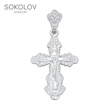 

Cross silver SOKOLOV fashion jewelry 925 women's/men's, male/female